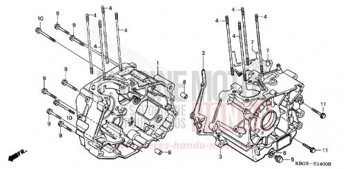 CARTER MOTEUR CB250X de 1999